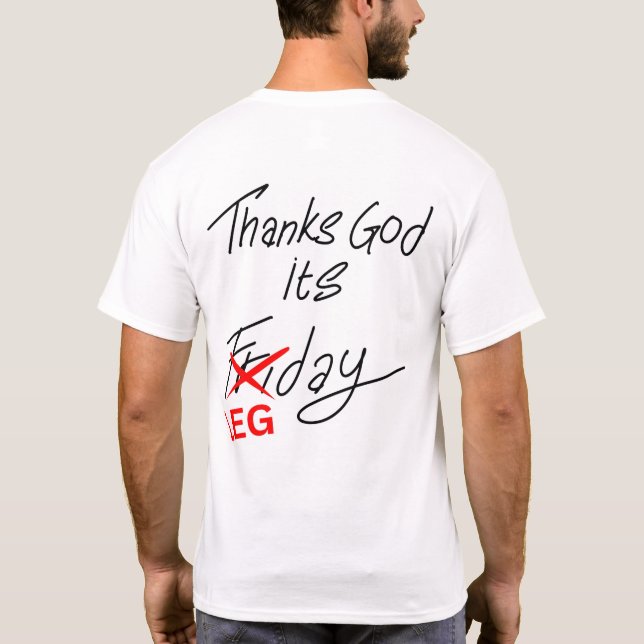 TGIF? Nej – Det Är Ben-Dag! Rolig Tröja För Fitnes (Baksida)