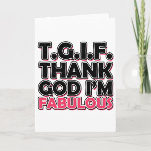 TGIF tackar guden mig den sagolika förmiddagen Tack Kort