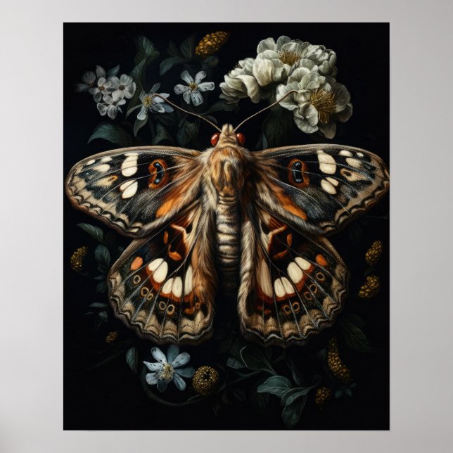 Tgoliska motiv och blommor Skriv ut Poster (Framsidan)