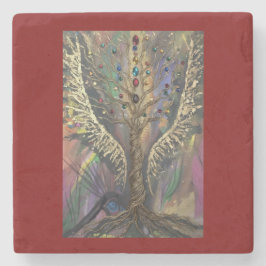 Th Divine Tree Of Life celestial wings and jewels  Stenunderlägg