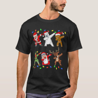Th Funny Dabbing Santa Collect God jul Cos T Shirt