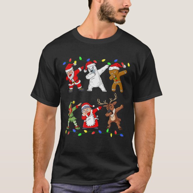Th Funny Dabbing Santa Collect God jul Cos T Shirt (Framsida)
