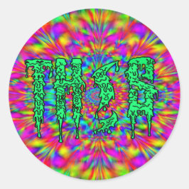 TH!S Grime Logotyp Trippy Stickers Runt Klistermärke
