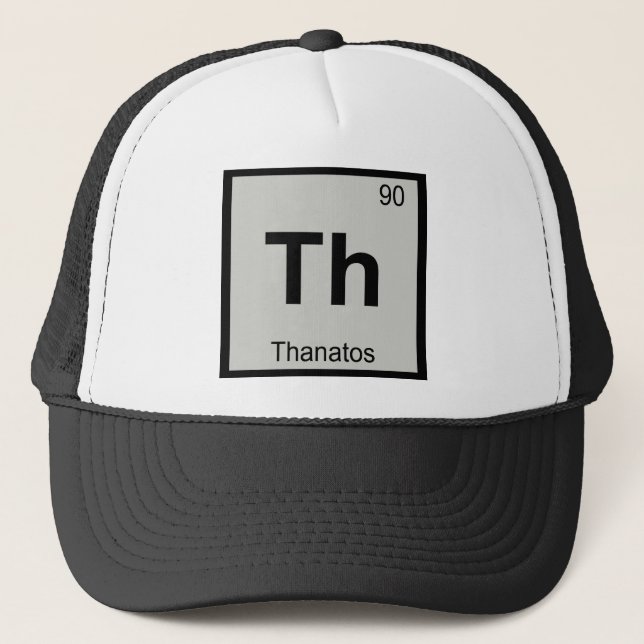 Th - Thanatos Guds kemi Periodiska systemet Symbol Keps (Framsida)