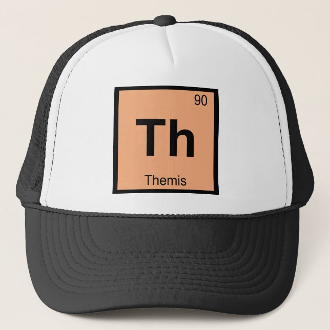 Th - Themis Titan Kemi Periodiska Systemet Symbol Keps (Framsida)