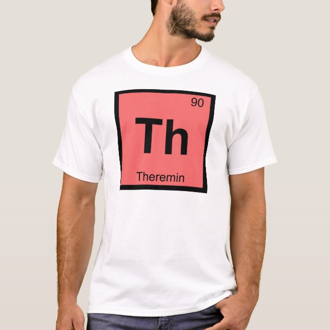 Th - Theremin Music Chemistry Periodic Bord Tee (Framsida)