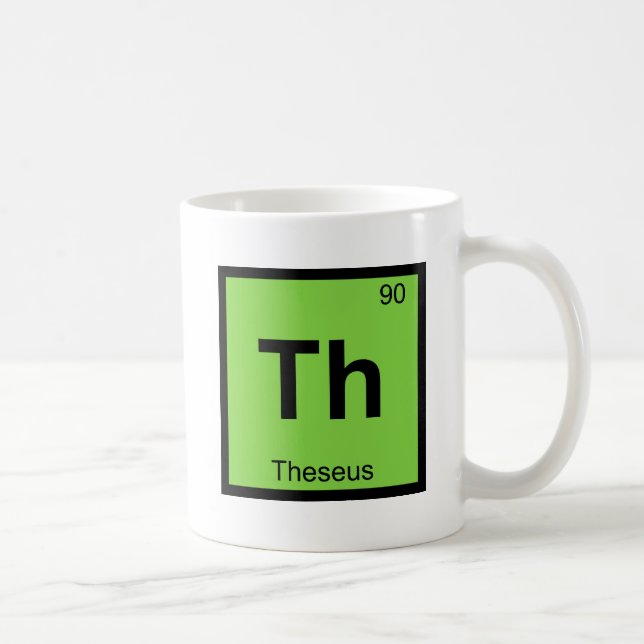 Th - Theseus Grekisk kemi Periodiska Systemet Kaffemugg (Höger)