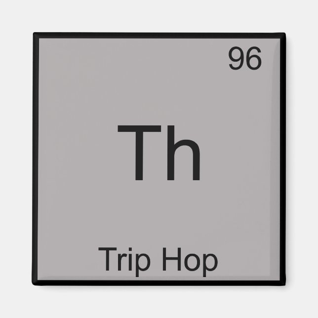 Th - Triphop Kemisymbol Rollig Grundämnes T-shirt Magnet (Framsidan)