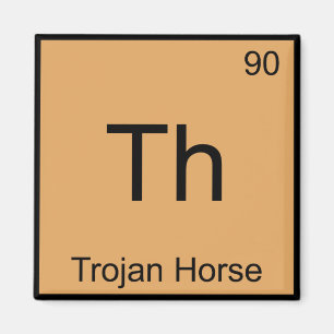 Th - Trojanska Hästen Kemiskt Elementsymbol T-Shir Magnet