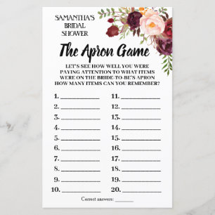 Tha Apron möhippa-spel - engelska spanska