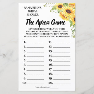 Tha Apron möhippa-spel - engelska spanska