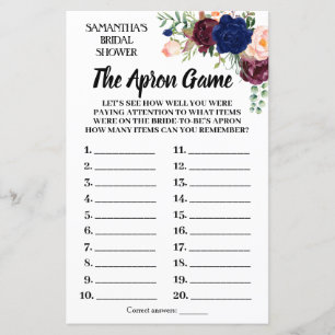 Tha Apron möhippa-spel - engelska spanska