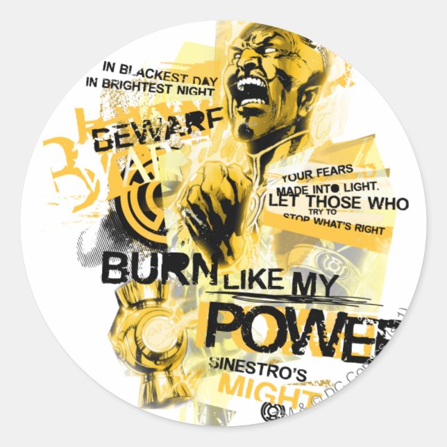 Thaal Sinestro 10 Runt Klistermärke (Framsida)