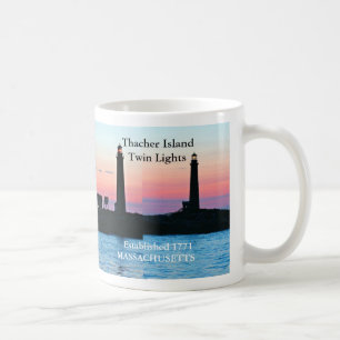 Thacher Island Twin Ljus, Massachusetts Mugg