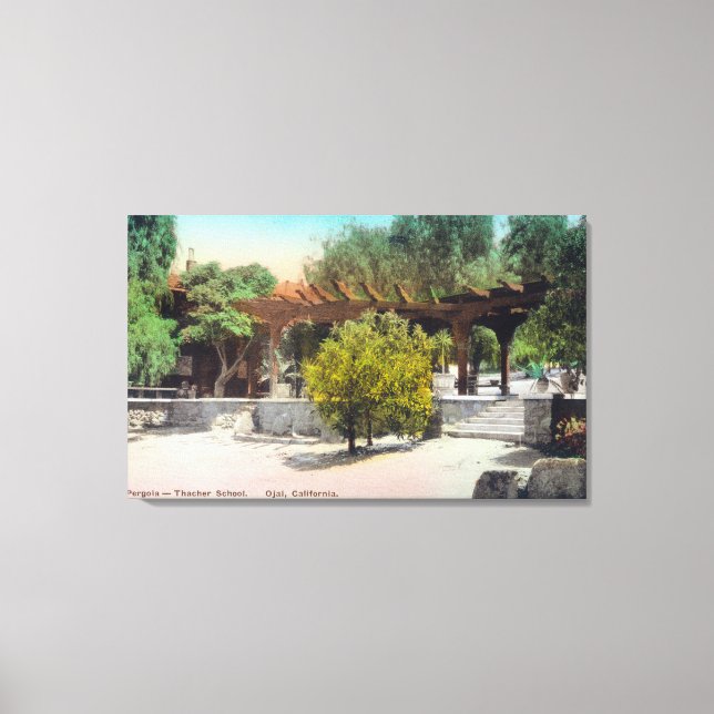 Thacher School Pergola ViewOjai, CA Canvastryck (Framsida)