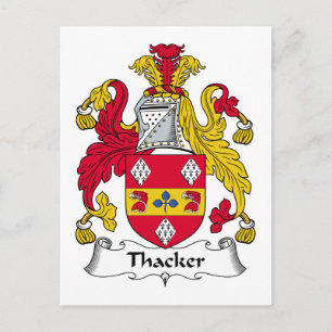 Thacker Family Crest Vykort