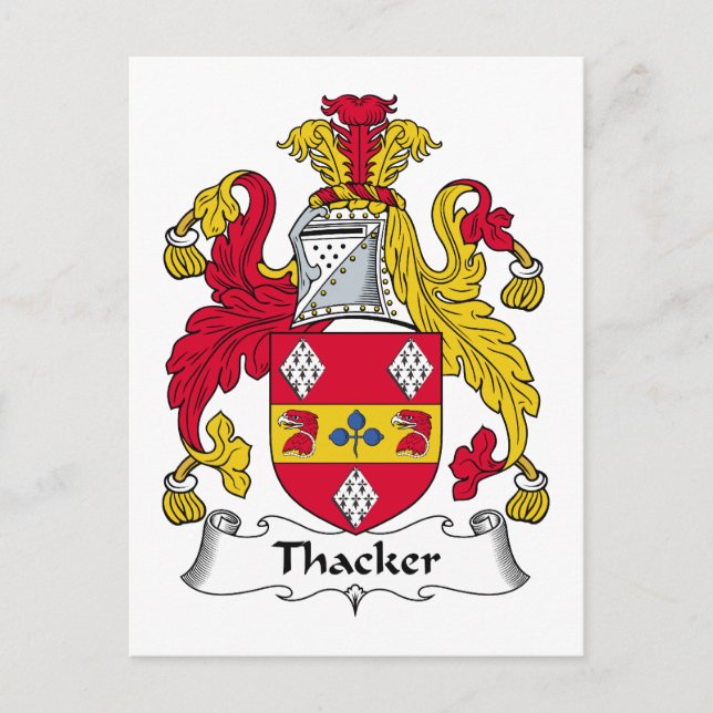 Thacker Family Crest Vykort (Framsida)