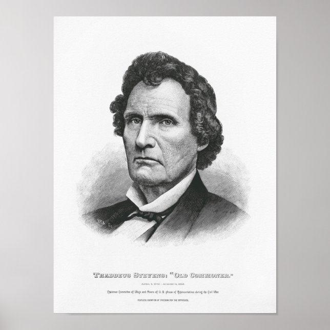 Thaddeus Stevens Porträtt Poster (Framsidan)
