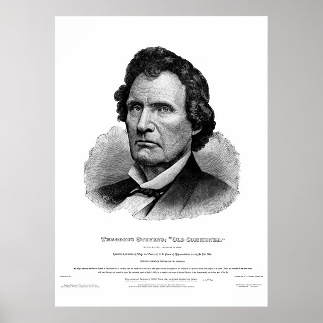Thaddeus Stevens Skriv ut Poster (Framsidan)