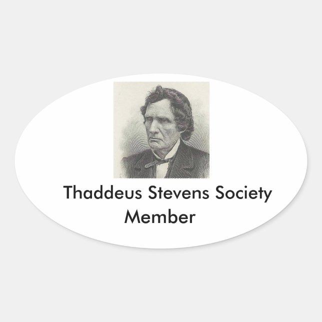 Thaddeus Stevens Society-medlemsmärke Ovalt Klistermärke (Framsida)