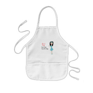 Thai alphabet Yor Ying Apron Barnförkläde