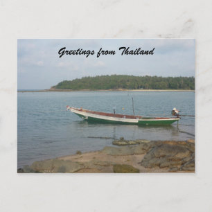 thai boat hälsning vykort