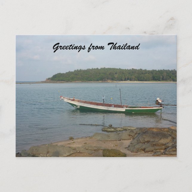 thai boat hälsning vykort (Framsida)