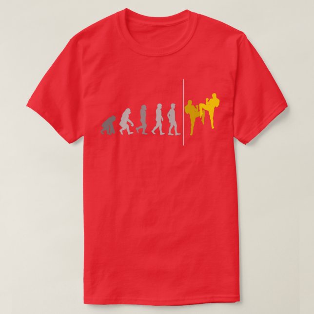 Thai Boxing Evolution Kick Boxing Muay Thai T Shirt (Design framsida)