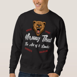 Thai Boxing Kickboxing Muay Thai Bear Lång Ärmad Tröja