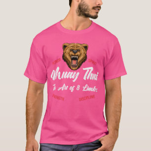 Thai Boxing Kickboxing Muay Thai Bear T Shirt