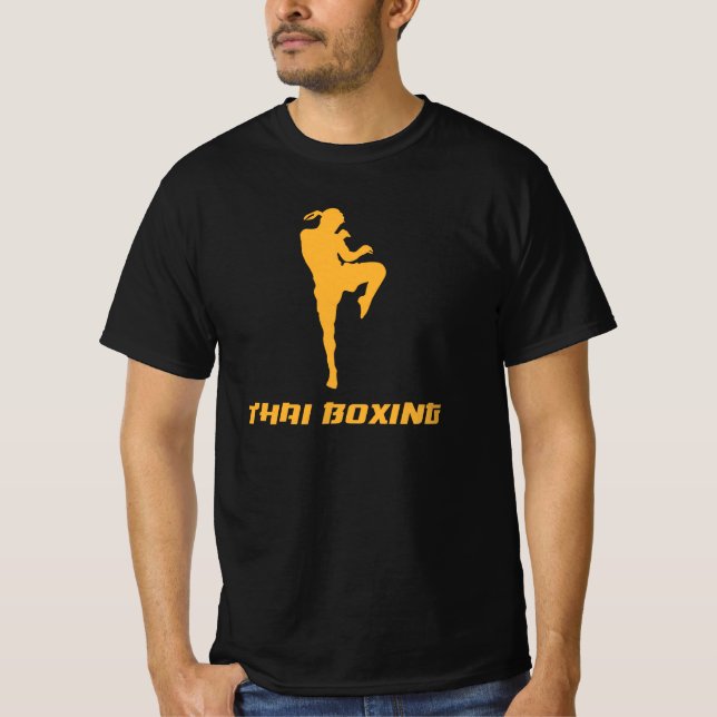 Thai Boxing Knee Strike Fighter T Shirt (Framsida)