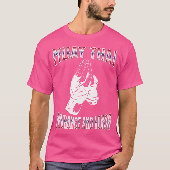 Thai Boxing Muay Thai Endurance och Honor Muay Tha T Shirt (Framsida)
