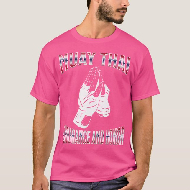 Thai Boxing Muay Thai Endurance och Honor Muay Tha T Shirt (Framsida)