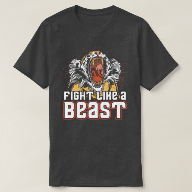 Thai Boxing Muay Thai Tiger Nak Muay Lutas Kickbox T Shirt (Design framsida)