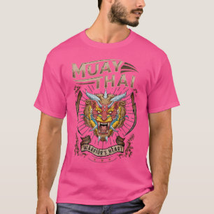 Thai Boxing Warriors hjärtmuaji thai och Lejon dem T Shirt