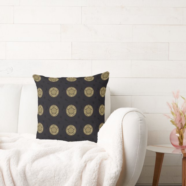 Thai Brocades Guld Brown Dekorativ kudde (Soffa)