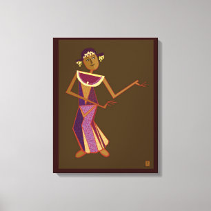Thai dancer - dam canvastryck