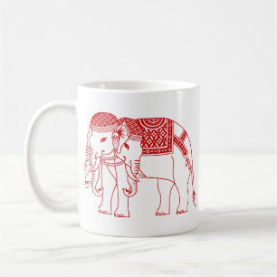 Thai Erawan White Elephant Kaffemugg