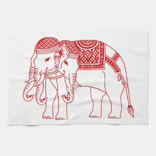 Thai Erawan White Elephant Kökshandduk