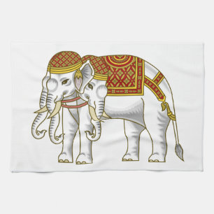 Thai Erawan White Elephant Kökshandduk