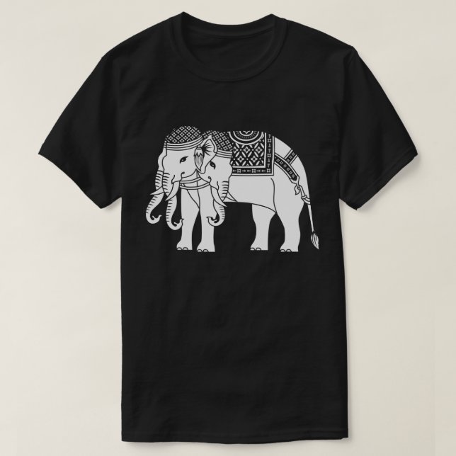 Thai Erawan White Elephant T Shirt (Design framsida)