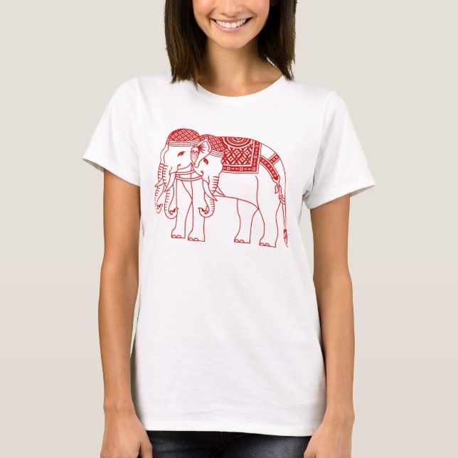 Thai Erawan White Elephant Tee Shirt (Framsida)