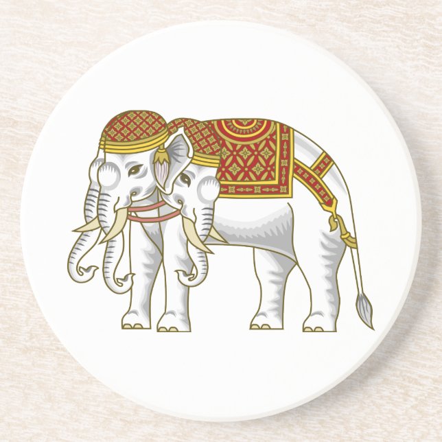 Thai Erawan White Elephant Underlägg (Framsidan)
