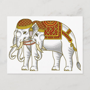 Thai Erawan White Elephant Vykort