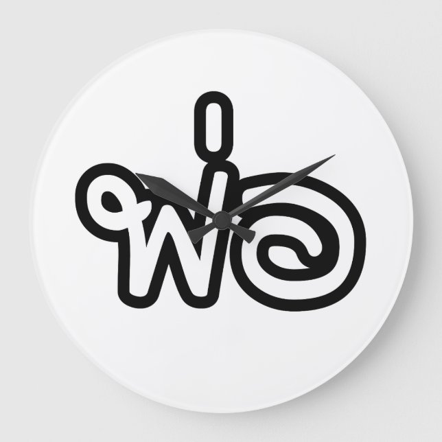 Thai Far - พ่ อ/Phaw - thailändska språkskript Stor Klocka (Framsida)