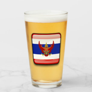 Thai flagga-emblem glaskopp