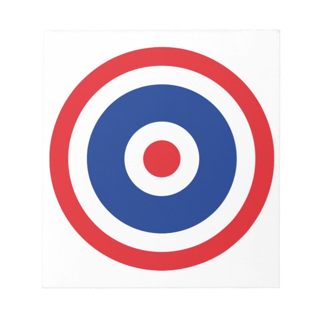 Thai Flagga Roundel Target Anteckningsblock (Framsida)