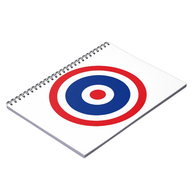 Thai Flagga Roundel Target Anteckningsbok Med Spiral (Vänstra Sidan)