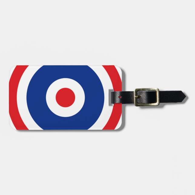 Thai Flagga Roundel Target Bagagebricka (Horisontell Framsida)