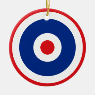 Thai Flagga Roundel Target Julgransprydnad Keramik